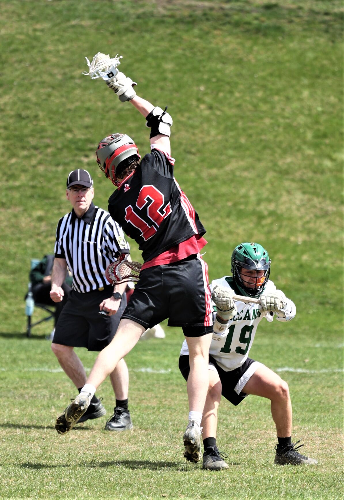 Nick abuisi and carson meczywor play lacrosse